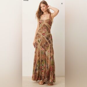 ASOS DESIGN lace insert maxi dress in vintage floral